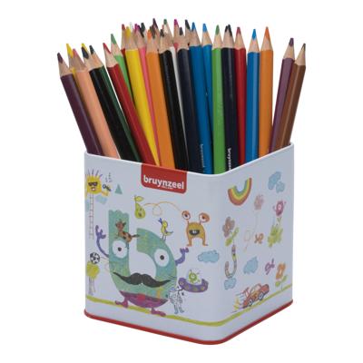 Bruynzeel Triple kleurpotloden blik - 48 stuks