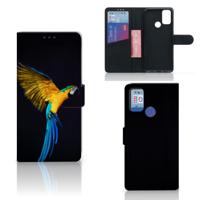 Alcatel 1S (2021) | Telefoonhoesje | Met pasjeshouder | Papegaai