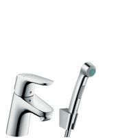 Hansgrohe Focus 70 bidetkraan met handdouche Chroom - thumbnail