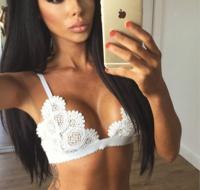 3 PC'S Lace Floral Bralet beha Bustier aangepast bandjes Crop top bands grootte: L (wit) 3 PC'S Lace Floral Bralet beha Bustier aangepast bandjes Crop top bands grootte: L (wit)