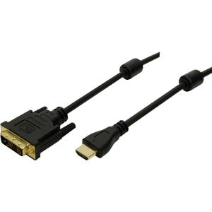 LogiLink CH0004 HDMI-kabel HDMI / DVI Adapterkabel HDMI-A-stekker, DVI-D 18+1-polige stekker 2.00 m Zwart