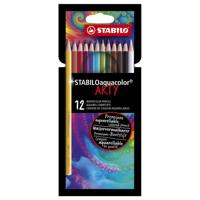 Stabilo aquacolor kleurpotloden arty, 12st.