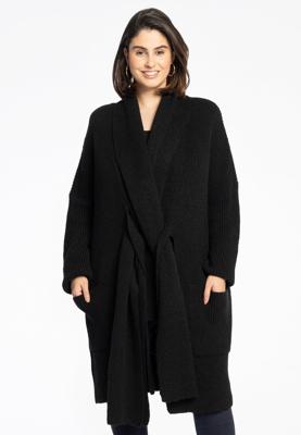 Yoek Vest met shawlkraag | Zwart | Maat 54/56
