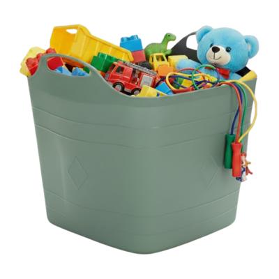 Storage solutions speelgoedmand - salie groen - 25 l - kunststof - 40 x 35 cm - opbergmand Storage solutions speelgoedmand - salie groen - 25 l - kunststof - 40 x 35 cm - opbergmand