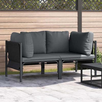Buitenmeubelsets met kussen met kussen 2 pcs Antraciet