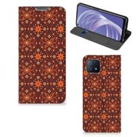 OPPO A73 5G | Hoesje met Magneet | Batik Brown