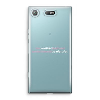 uw waarde daalt niet: Sony Xperia XZ1 Compact Transparant Hoesje