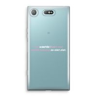 uw waarde daalt niet: Sony Xperia XZ1 Compact Transparant Hoesje