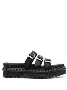 Dr. Martens sandales plateforme à boucles gravées - Noir