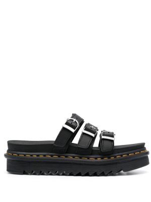 Dr. Martens sandales plateforme à boucles gravées - Noir