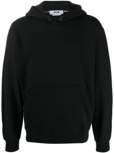 MSGM hoodie à logo brodé - Noir