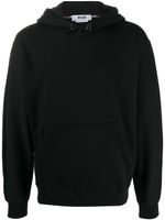 MSGM hoodie à logo brodé - Noir