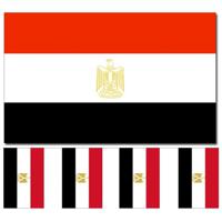 Egypte versiering/feestartikelen set - vlag 90 x 150 cm - vlaggenlijn van 300 cm - landen - thumbnail