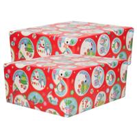 Luxe Kerst inpakpapier - cadeaupapier - rood - Kerst sfeer kinderen - 4x rollen - 250 x 70 cm Luxe Kerst inpakpapier - cadeaupapier - rood - Kerst sfeer kinderen - 4x rollen - 250 x 70 cm