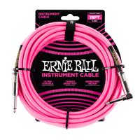 Ernie Ball 6083 Braided Instrument Cable, 5.5 meter, Neon Pink - thumbnail