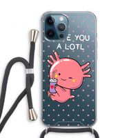 Love You A Lotl: iPhone 12 Pro Transparant Hoesje met koord