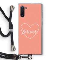 Forever heart: Samsung Galaxy Note 10 Transparant Hoesje met koord