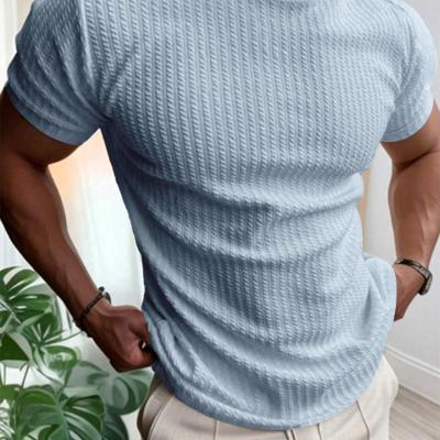 Bon&Bon Homme Casual Heren T-shirt - Zwart - Ronde Hals - Korte Mouwen Blauw / L