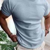 Bon&Bon Homme Casual Heren T-shirt - Zwart - Ronde Hals - Korte Mouwen Blauw / L