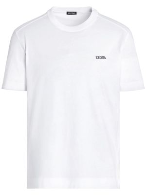 Zegna t-shirt à col ras de cou - Blanc