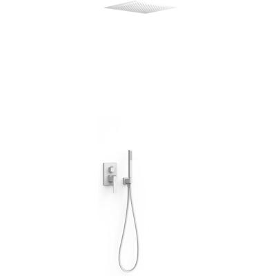 Regendouche set Tres Slim | Inbouw | Mengkraan | 2-weg | Vierkant | Wit mat