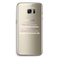 gij zijt ook iemand: Samsung Galaxy S7 Edge Transparant Hoesje
