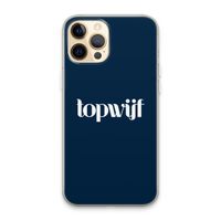 Topwijf Navy: iPhone 13 Pro Max Transparant Hoesje Topwijf Navy: iPhone 13 Pro Max Transparant Hoesje