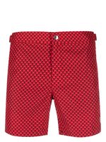 Alexander McQueen short de bain à imprimé tête de mort - Rouge - thumbnail