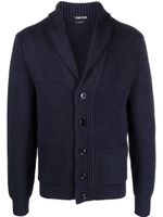 TOM FORD cardigan en maille à col v - Bleu - thumbnail