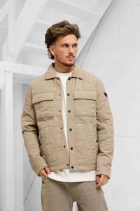 Malelions Quilted Monogram Jas Heren Lichtbruin - Maat S - Kleur: Bruin | Soccerfanshop