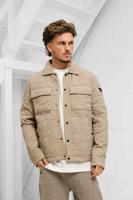 Malelions Quilted Monogram Jas Heren Lichtbruin - Maat S - Kleur: Bruin | Soccerfanshop