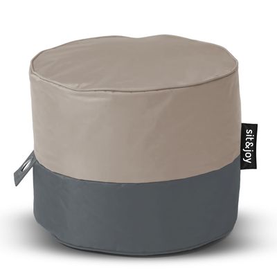 Poef 'Rondo' Taupe - Bruin - Weerbestendig - Sit&Joy