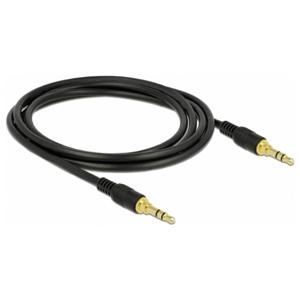 Delock 85549 Audio Verbindingskabel [1x Jackplug male 3,5 mm - 1x Jackplug male 3,5 mm] 2 m Zwart