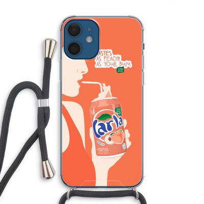 Peach please!: iPhone 12 Transparant Hoesje met koord
