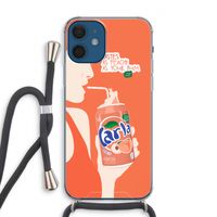 Peach please!: iPhone 12 Transparant Hoesje met koord Peach please!: iPhone 12 Transparant Hoesje met koord