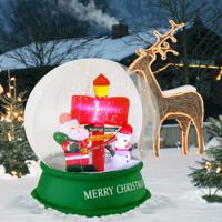 Opblaasbare Kerstmis Decoratie 126 cm Sneeuwbol Kerstman Decoratie met LED en Luchtblazer Sneeuwpop en Teken voor Tuin Thuis