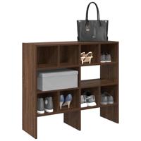 VidaXL Schoenenrekken 2 st stapelbaar 89,5x30x40 cm bruin eikenkleur
