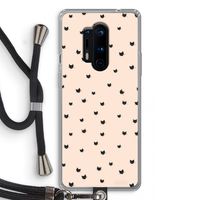 Kleine kattenkopjes: OnePlus 8 Pro Transparant Hoesje met koord