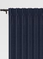 Orkney gordijn - Blauw met dubbele plooi