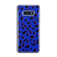 Blue Leopard: Samsung Galaxy S10e Transparant Hoesje