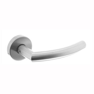 Intersteel Deurklink Half Rond met rozet 51x10,5mm geborsteld RVS