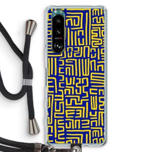 Majorelle Blue Print: Sony Xperia 5 III Transparant Hoesje met koord