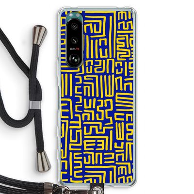 Majorelle Blue Print: Sony Xperia 5 III Transparant Hoesje met koord