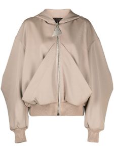 The Attico veste bomber à design oversize - Marron