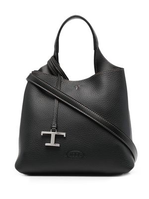 Tod's sac porté épaule en cuir - Noir