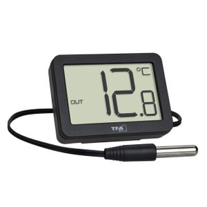 TFA-Dostmann 30.1066.01 insteekthermometer Elektronische omgevingsthermometer Binnen/buiten Zwart