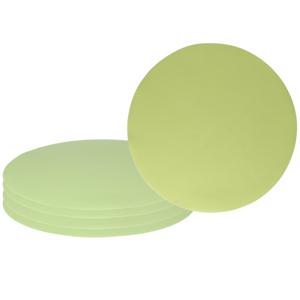 Wicotex Placemats Uni - 8x - lime groen - rond 38 cm - anti slip laag - Teflon coating toplaag