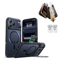 iPhone 17 Pro Bundle Classic Hybrid Magnetic Case (Camera Control, Stash Stand) and Armorite Pro Screen Protector - Frosted Black