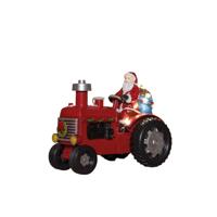 Tractor met effecten 18,5x14,5 cm rood - Annas collection