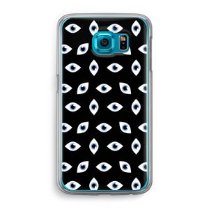 Eyes pattern: Samsung Galaxy S6 Transparant Hoesje